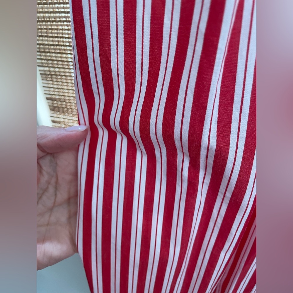 Hill House Anjuli Nap Dress Smocked Red White Striped Midi Maxi Dress Large L - Picture 7 of 7